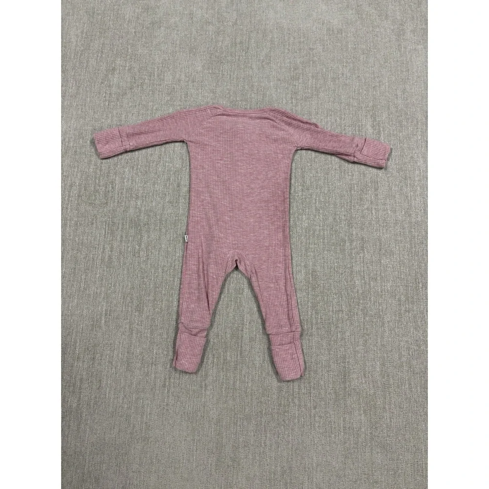 Little Sleepies Heather Mauve Ribbed Zippy Bamboo Pajama Size Newborn NB
